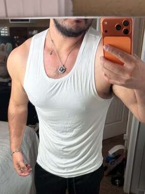 SKIMS Mens Stretch Tank Top White Size L
